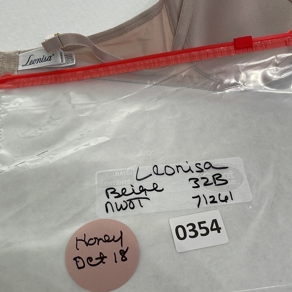 LEONISA Bra 32B Underwire T-shirt Lightweight Beige #71261 - Picture 10 of 10